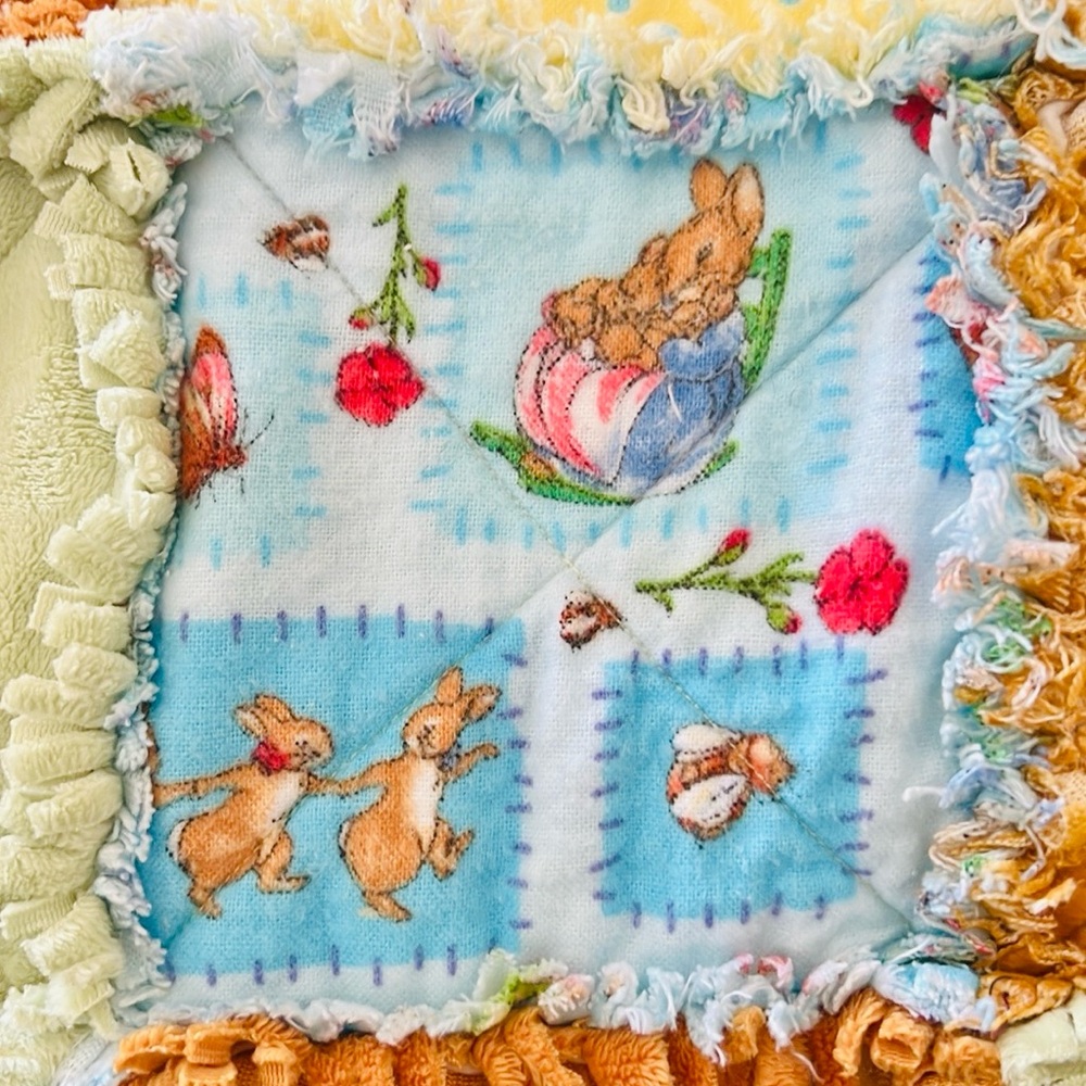 Handmade Child’s Rag Quilt / So So Cute / Unisex - Picture 2 of 16